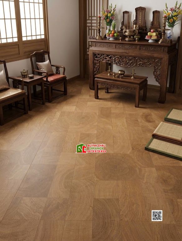 Gạch giả gỗ ghép 60x120 bề mặt mờ