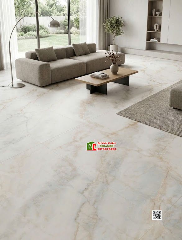 Gạch 120x180 mờ mịn Baby Skin vân đá cẩm thạch vàng kem
