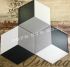 Gạch lục giác đen trắng 200x230 hoa văn 3D 