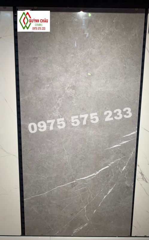 Gạch cao cấp tây ban nha 90x180 xám vân bóng kiếng