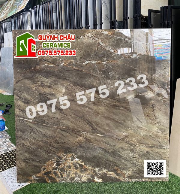 Gạch lát nền biệt thự vân đá cổ điển 120x120 ấn độ siêu bóng
