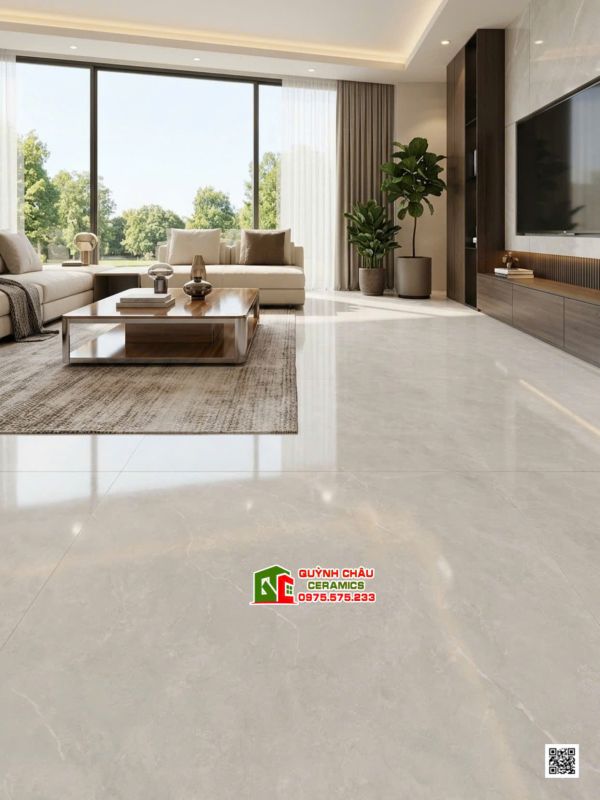 Gạch lát nền khổ lớn 100x100 nhập khẩu trung quốc vân đá Marble xám