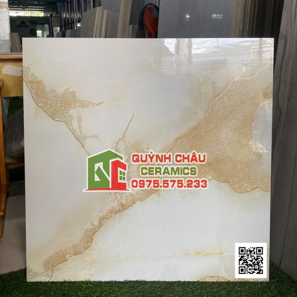 Gạch trung quốc 80x80 nhũ vàng khắc kim đá đồng chất 5188