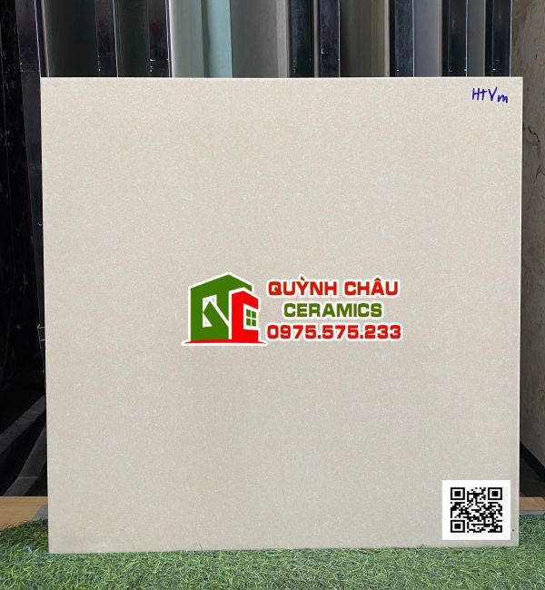 Gạch 60x60 mờ kem nhẹ lát phòng khách chống xước