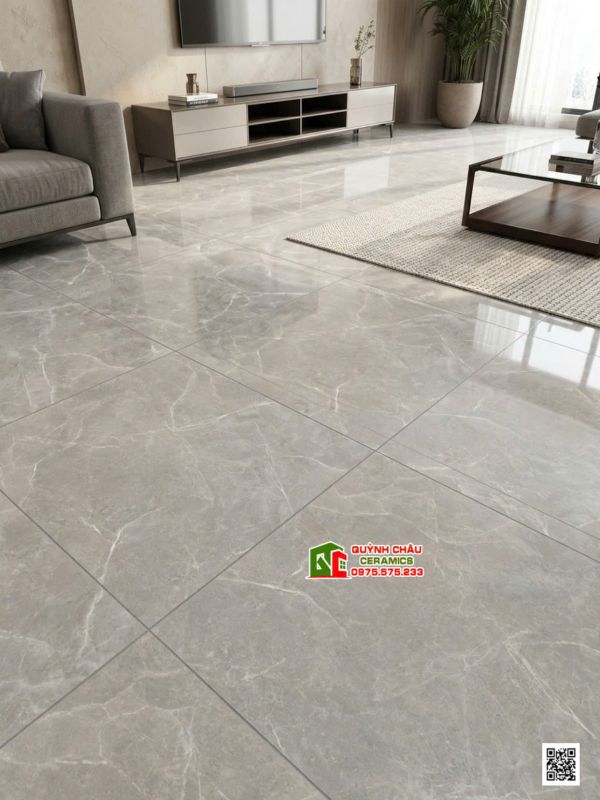Gạch lát nền ấn độ 100x100 vân đá Marble xám cao cấp