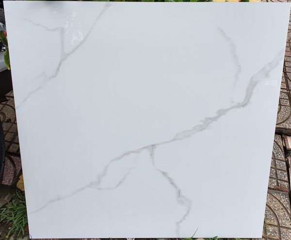 Gạch bóng kiếng 80x80 CATALAN màu trắng vân đá, siêu cứng