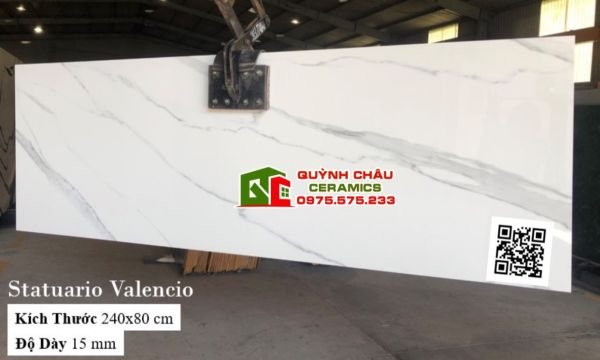 Gạch ốp lát ấn độ cao cấp 80x240 xương đá dày 1,5 ly màu trắng vân Gạch ốp lát ấn độ cao cấp 80x240 xương đá dày 1,5 ly màu trắng vân