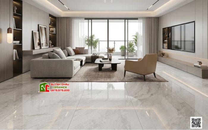 Gạch ốp lát Malaysia 60x120 xám trắng Alchemy vân đá cao cấp