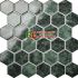 Gạch mosaic lục giác mờ bề mặt màu xanh rêu