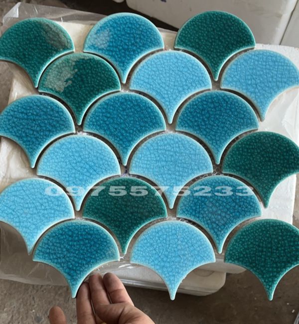Gạch vảy cá mosaic trang trí cao cấp Gạch vảy cá mosaic trang trí cao cấp