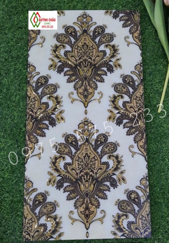 Top những mẫu gạch 30x60 điểm ốp tường nhũ vàng đẹp pt