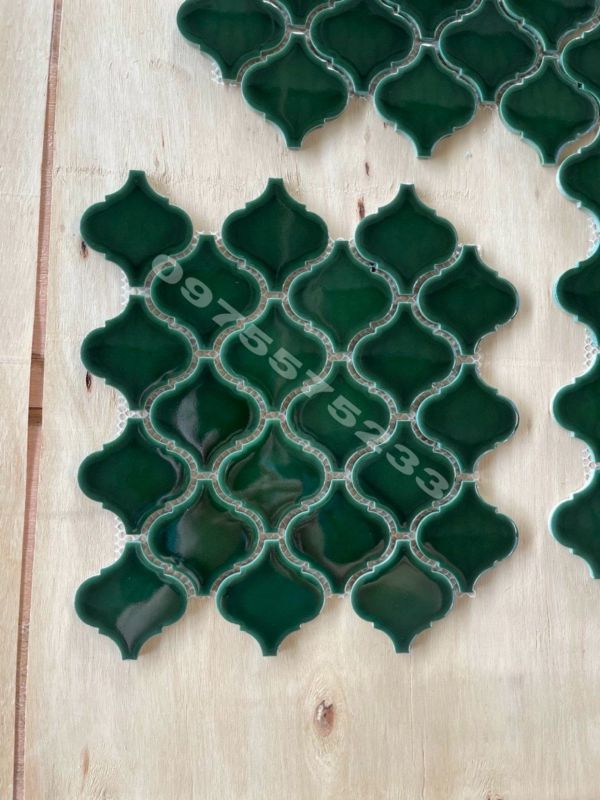 Gạch trang trí mosaic đèn lồng màu xanh Gạch trang trí mosaic đèn lồng màu xanh