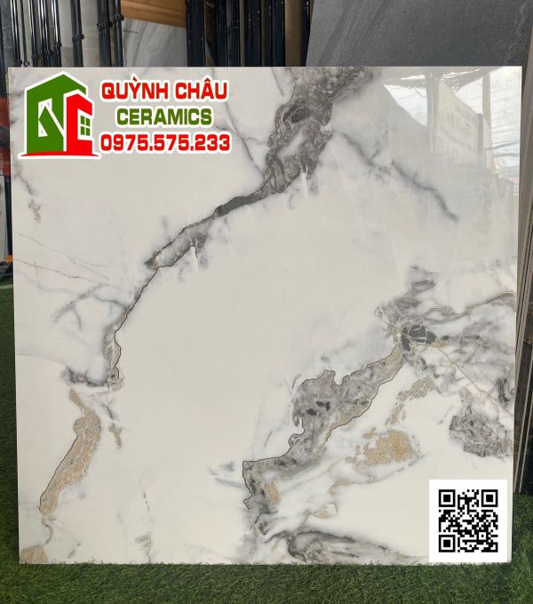 Gạch trung quốc 80x80 khắc kim vân đá bóng kính cao cấp 4691