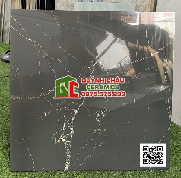 Gạch thạch bàn 60x60 đen bóng kính vân trắng 4808 Gạch thạch bàn 60x60 đen bóng kính vân trắng 4808