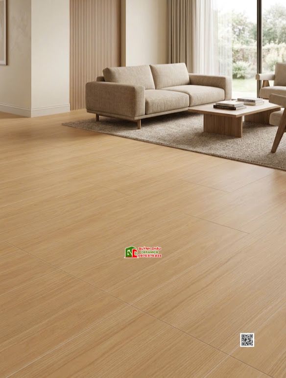 Gạch lát giả gỗ màu vàng vân tự nhiên 60x120 trung quốc