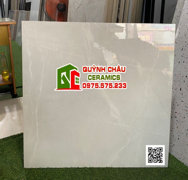 Gạch ấn độ 80x80 Aeroni Bianco màu xám vân nhẹ đá bóng 5067