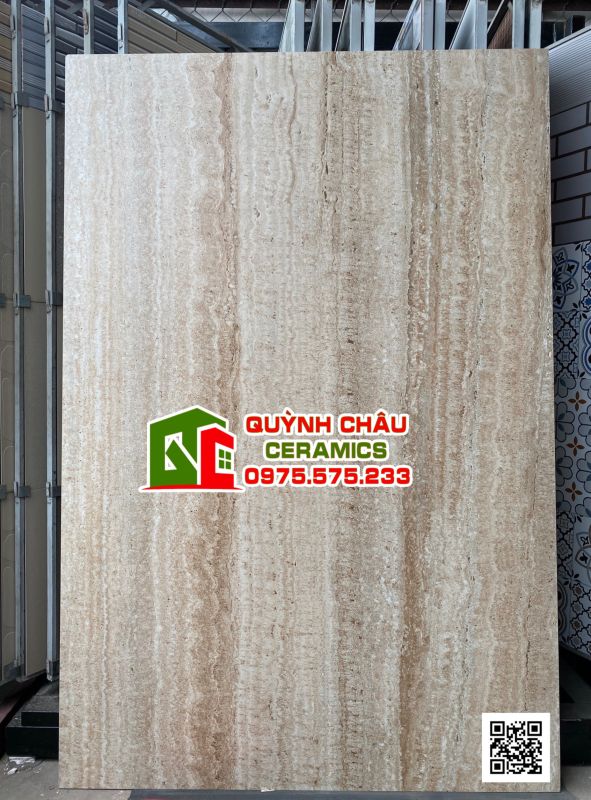 Gạch nhập khẩu 120x180 bề mặt mờ vân sọc Travertine màu nâu nhạt ấn độ Gạch nhập khẩu 120x180 bề mặt mờ vân sọc Travertine màu nâu nhạt ấn độ
