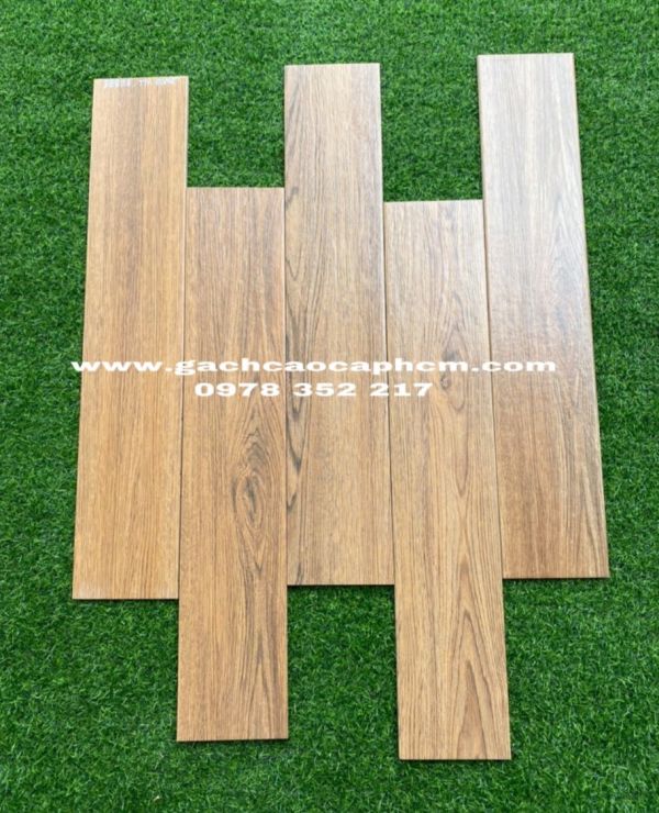 Mẫu gạch giả gỗ 15x80 vân tự nhiên lát nền phòng khách đẹp sang trọng