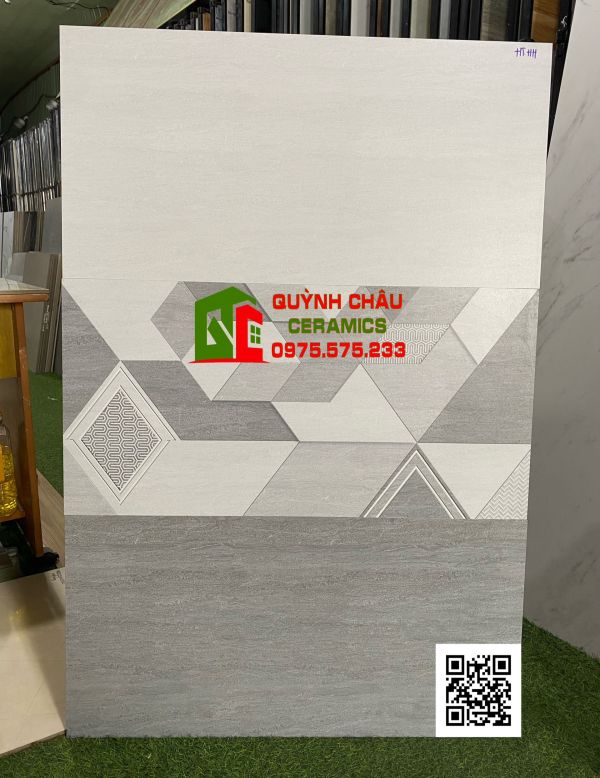 Gạch ốp dán tường 40x80 men đá mờ xám CMC