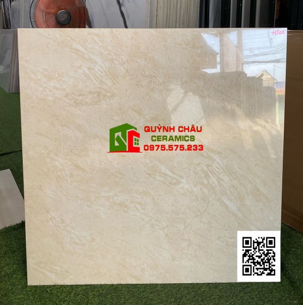 Gạch granite thạch bàn 80x80 vàng nhẹ vân đá bóng kiếng 4918