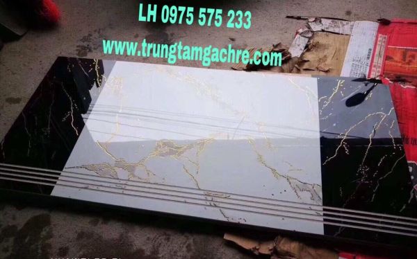 Gạch cầu thang 47x100 khắc kim trắng đen Gạch cầu thang 47x100 khắc kim trắng đen