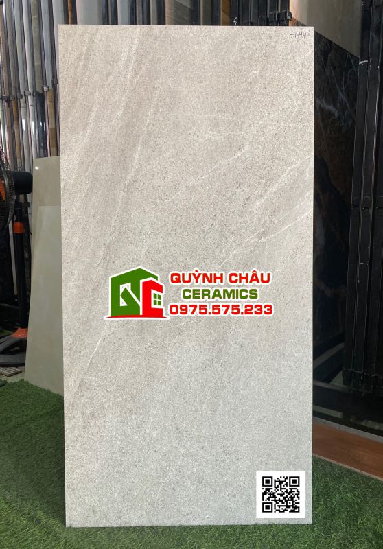 Gạch CMC ốp lát 60x120 màu xám nhạt vân cát biển bề mặt mờ