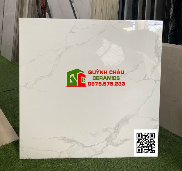 Gạch thạch bàn granite mài bóng 80x80 đá trắng vân đẹp 4927