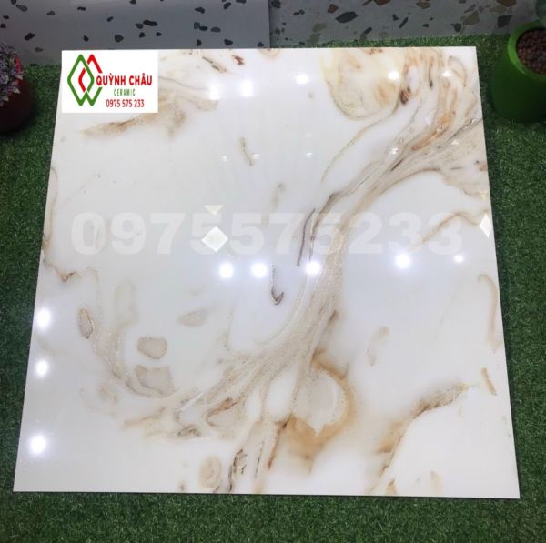 Gạch lát nền vân đá 80x80 màu ngọc thạch khắc kim đẹp 4153