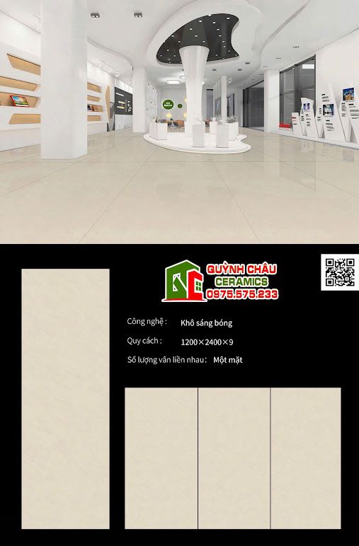 Đá nung kết 120x240cm màu kem bóng kiếng Đá nung kết 120x240cm màu kem bóng kiếng