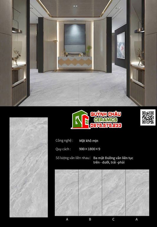 Đá nung kết 90x180cm mờ mịn vân đá xám Đá nung kết 90x180cm mờ mịn vân đá xám