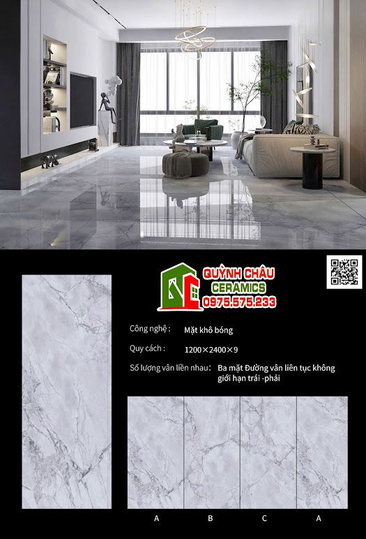 Đá nung kết bóng kiếng 120x240cm lát nền Đá nung kết bóng kiếng 120x240cm lát nền