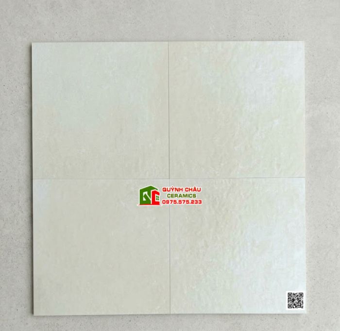 Gạch 40x40 mờ hiệu ứng xi măng màu trắng kem ngà