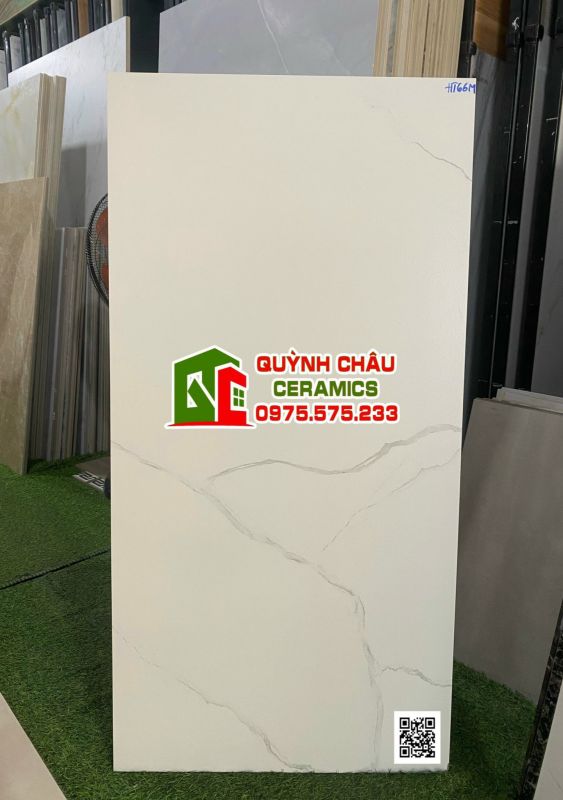 Gạch 60x120 ấn độ đá trắng mờ vân xám Lumier statuario