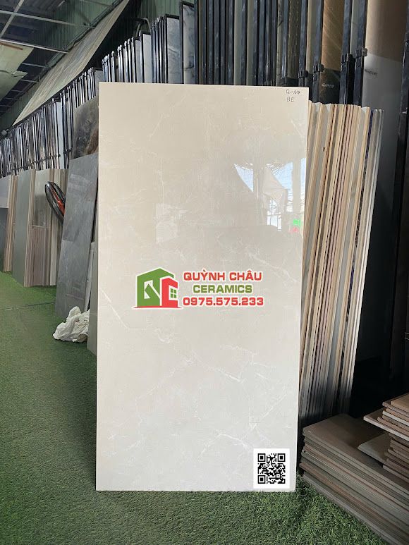 Gạch 60x120 bóng kính kem nhạt cao cấp Gạch 60x120 bóng kính kem nhạt cao cấp