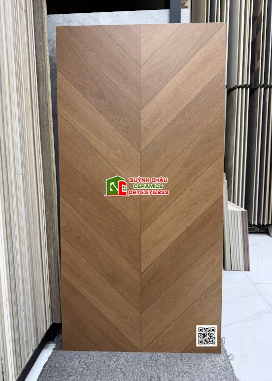 Gạch 60x120 giả gỗ lát phòng ngủ vân xương cá 