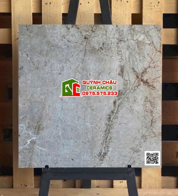 Gạch 60x60 ấn độ mờ xám vân đá rạn cao cấp           Gạch 60x60 ấn độ mờ xám vân đá rạn cao cấp