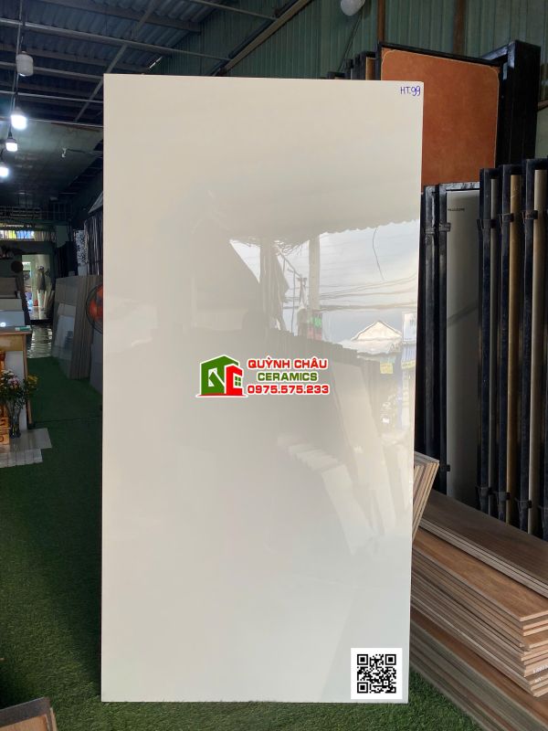 Gạch 80x160 bề mặt màu trắng sứ men trơn bóng kiếng