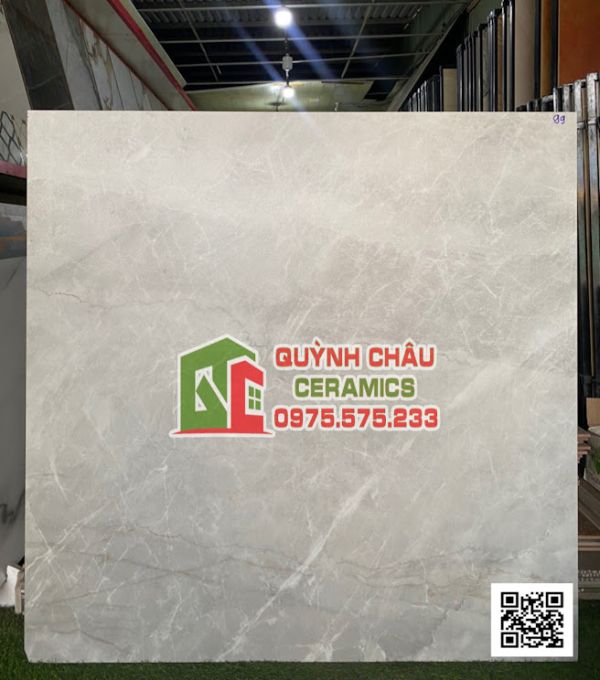 Gạch ấn độ 120x120 màu xám trắng vân rạn Parafi Bianco bề mặt carving