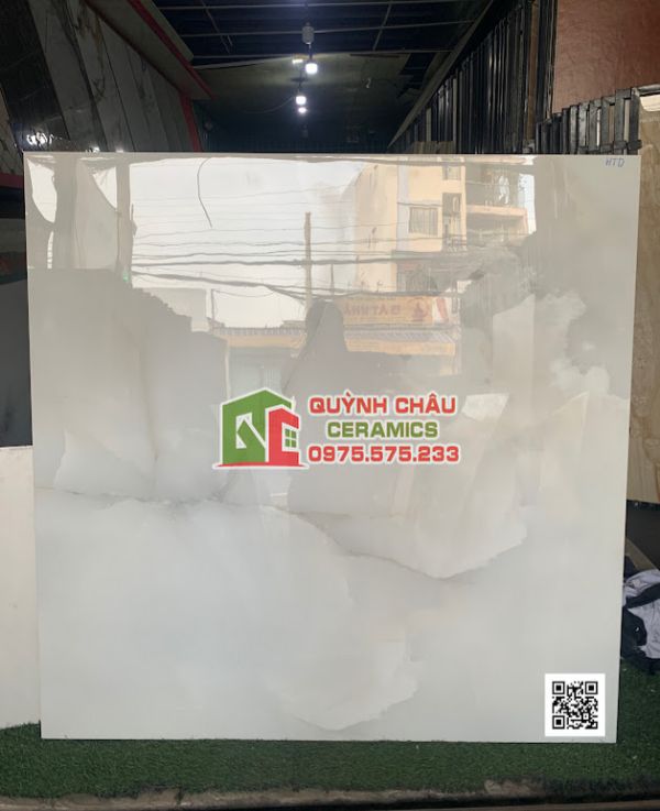 Gạch ấn độ 120x120 xám đá nhạt vân mây onyx