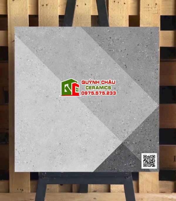 Gạch ấn độ 60x60 mờ terrazzo hoạ tiết xéo               Gạch ấn độ 60x60 mờ terrazzo hoạ tiết xéo