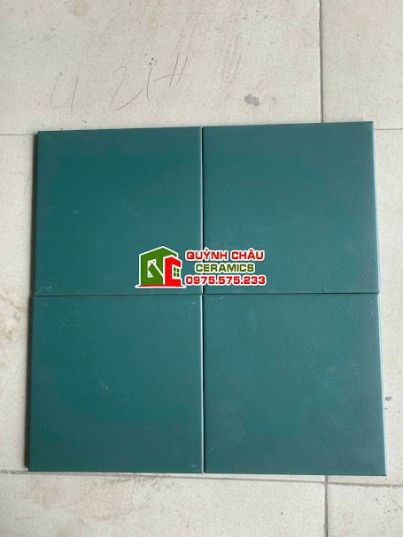 Gạch bông 20x20 men trơn xanh đậm đơn sắc Gạch bông 20x20 men trơn xanh đậm đơn sắc
