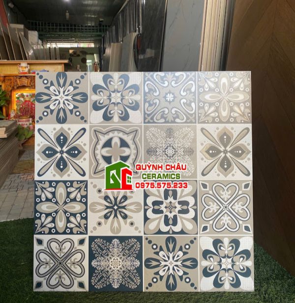Gạch bông 60x60 mix nhiều hoa văn hiệu ứng Gạch bông 60x60 mix nhiều hoa văn hiệu ứng