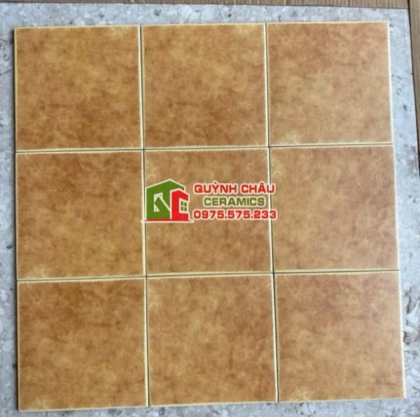 Gạch bông giả cổ da bò vàng trơn màu 20x20 cm Gạch bông giả cổ da bò vàng trơn màu 20x20 cm