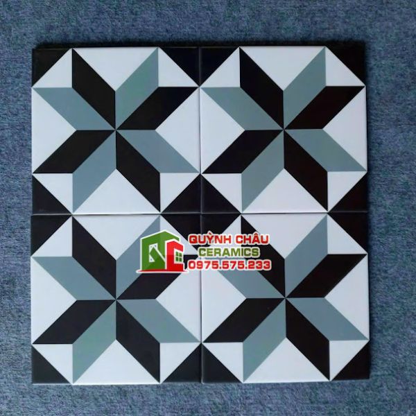 Gạch bông hoa văn cánh sao 20x20 cm
