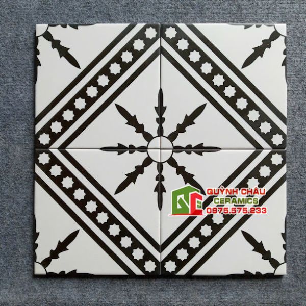  Gạch bông hoa văn đá porcelain 20x20 bền đẹp