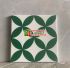 Gạch bông hoa văn đồng tiền xanh lá 20x20 cm