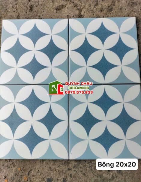 Gạch bông hoa văn màu xưa cổ điển 20x20 cm Gạch bông hoa văn màu xưa cổ điển 20x20 cm
