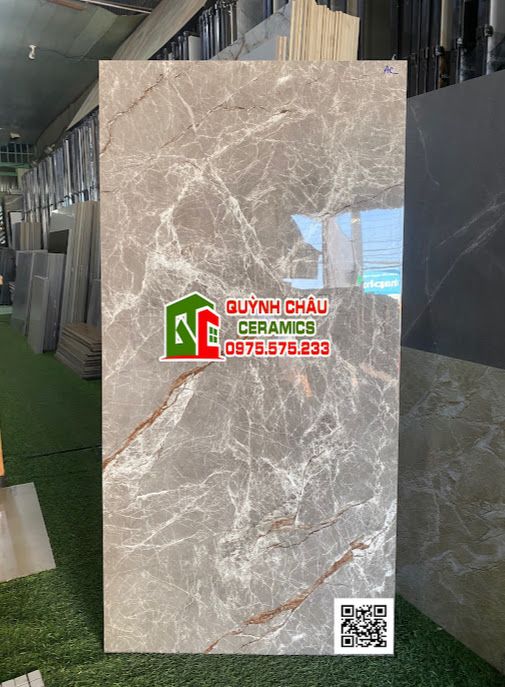 Gạch bóng kiếng 60x120 màu xám rạn vân đá Hamitone ấn độ 