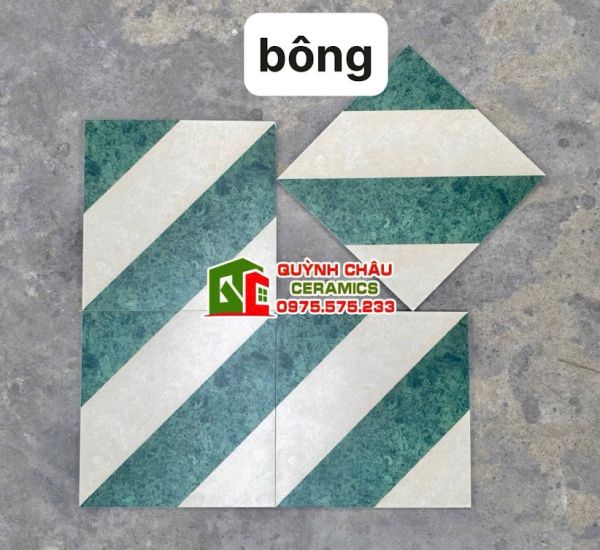 Gạch bông lát nền 30x30 màu xanh viền chéo Gạch bông lát nền 30x30 màu xanh viền chéo