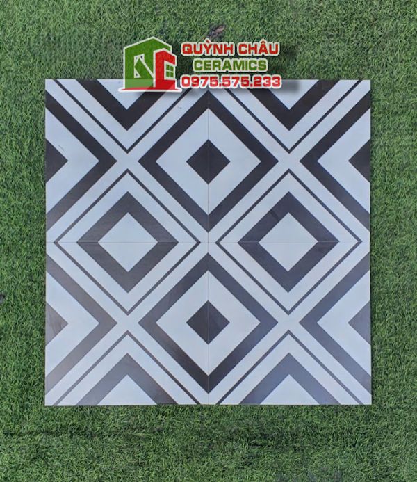 Gạch bông men 30x30 hoạ tiết trắng đen Gạch bông men 30x30 hoạ tiết trắng đen